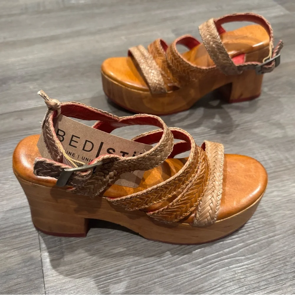 Bed Stu Voicing Braided Leather Platform Sandals